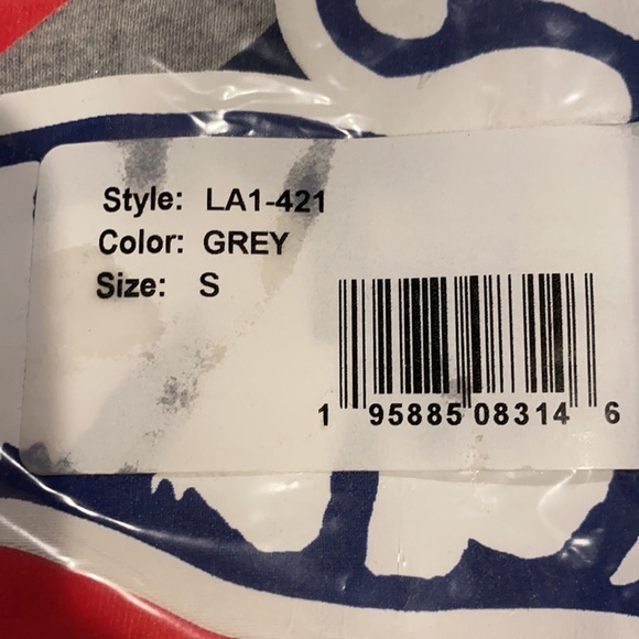 Le Tigre Shirt Patriot Gray Crewneck T-Shirt Graphic Tee Y2K Mens Sz Small NEW - Picture 7 of 7